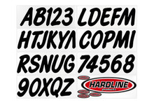 Hardline BLK400EC - Boat Lettering Registration Kit 3 in. - 400 Black Solid