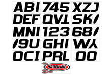 Hardline BLK700EC - Boat Lettering Registration Kit 3 in. - 700 Solid Black