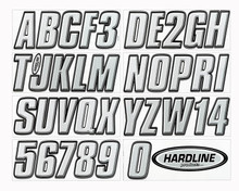 Hardline SIBLK800 - Boat Lettering Registration Kit 3 in. - 800 Silver/Black