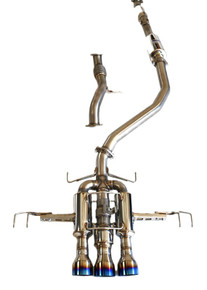 Invidia HS22CTRFGM3STL - 22+ HONDA CIVIC TYPE-R FL5 R400 SINGLE LAYER TI TIP FULL CAT-BACK (NON POLISH PIPE)