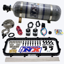 Nitrous Express 20963-12 - Holley Hi-Ram Dry Direct Port Plate Nitrous System w/ 12lbs Bottle