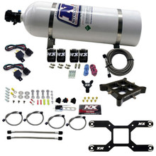 Nitrous Express 66442-15 - Dry Quad Stage Billet Crossbar Plate System 100-2000hp (4150 Flange) w/15lb Bottle