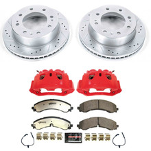 PowerStop KC8670B-36 - Z36 Truck and SUV Ceramic Brake Pad; Drilled/Slotted Rotor; and Caliper Kit