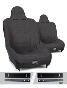 PRP Seats A100110-C24-54 - Premier High Back Suspension Seats Kit for 03-06 Jeep Wrangler TJ Pair Gray