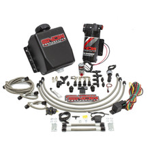 Snow Performance SNO-201QUAD-BRD - Stage 1 Water Injection Stainless Steel Braided Line Quad Nozzle Kit