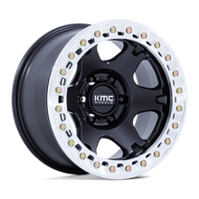 KMC KM238MD17900L38N - Km238 Vi Beadlock 17X9 Satin Black W/ Machined Ring