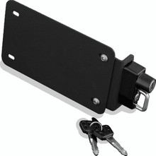 Kuryakyn 4248 - License Plate Helmet Lock With Mount Black