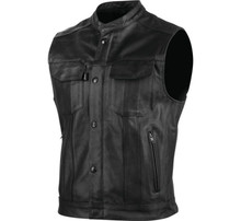Speed and Strength 889577 - Band Of Brothers Leather Vest Black - Medium