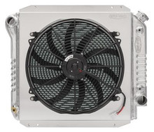 Cold Case Radiators FOT574A-1K - 1966-1977 Ford Bronco Aluminum Performance Radiator With Thinner Core 16 Inch Fan and Shroud Kit