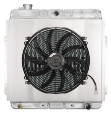 Cold Case Radiators FOT566AK - 53-56 Ford F100 Truck With Chevy Engine Performance Aluminum Radiator and 16 Inch Fan and Shroud