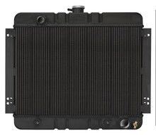 Cold Case Radiators CHN540AB - 62-67 Chevy Nova Automatic Aluminum Radiator Black Night Rider Series