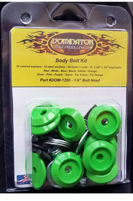 Dominator Racing 1200-B-XG - Body Bolt Washer 1pc Ext. Green