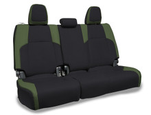 PRP Seats B089-04 - Rear Bench Covers for 2024 Toyota Tacoma Black and Olive Green