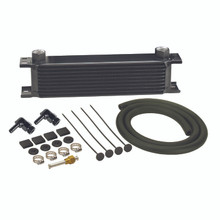 Derale 13411 - 10 Row Stack Plate Transmission Cooler Kit 90 Degree Swivel Fitting
