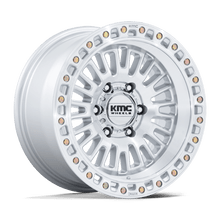 KMC KM554SD17856300 - Km554 Aztec 17X8.5 Gloss Silver W/ Machined Face