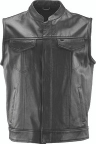 Kuryakyn 094404 - Leather By River Road Vandal Club Vest Black - 4XL