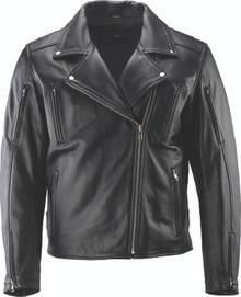 Kuryakyn 094370 - Leather By River Road Ironclad Classic Leather Jacket Black - Medium