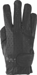 Kuryakyn 094503 - Leather By River Road Tucson Leather Perforated Gloves Black Womens - Large