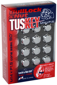 Project Kics WT0600 - 14X1.50 Tuskey Bullock And Nut Set - Chrome