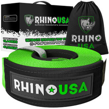 Rhino USA RG-TS4X30-GRN - Recovery Tow Strap 4Inx30Ft (Green)