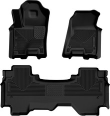 Husky Liners 94571 - 2025 RAM 1500 Quad Cab Weatherbeater Front & 2nd Seat Floorliner (3pc Set) - Blk