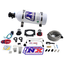 Nitrous Express 20934S-05 - LS Single Entry 90mm Plate Hardline System (50-400hp) w/5lb Bottle