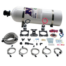 Nitrous Express 20964-15 - 2024+ Ford Mustang 5.0L Dual Throttle Body Plate System w/15lb Bottle