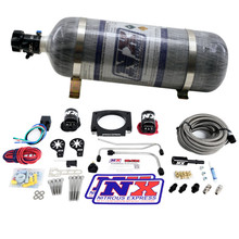 Nitrous Express 20934S-12 - LS Single Entry 90mm Plate Hardline System (50-400hp) w/12lb Bottle