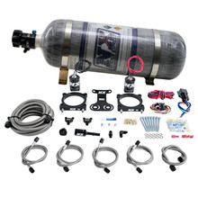 Nitrous Express 20964-12 - 2024+ Ford Mustang 5.0L Dual Throttle Body Plate System w/12lb Composite Bottle