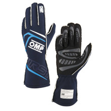 OMP Racing IB0-0776-B01-244-XL - FIRST GLOVES FIA 8856-20 18 MY2025 NAVY BLUE / CY
