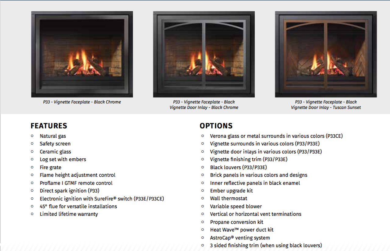 Regency Panorama P33ce Gas Fireplace P33ce