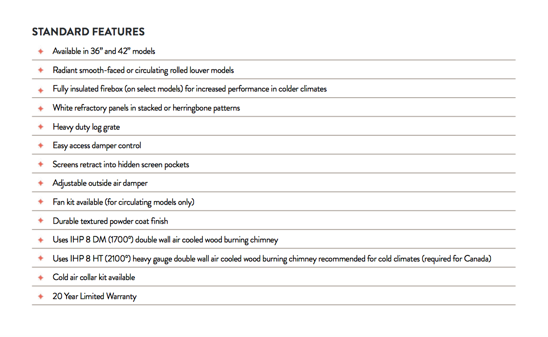CRAFTSMAN WoodBurning Fireplace Traditional Front Open