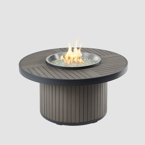 Outdoor GreatRoom Brooks Round Taupe Fire Pit Table