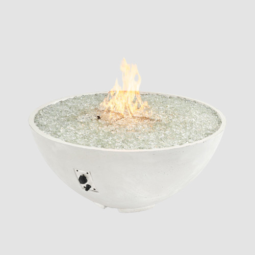 Outdoor GreatRoom White Cove Edge 42" Round Gas Fire Pit Bowl