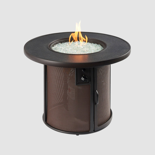 Outdoor GreatRoom Brown Stonefire Round Gas Fire Pit Table