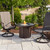 Outdoor GreatRoom Brown Stonefire Round Gas Fire Pit Table