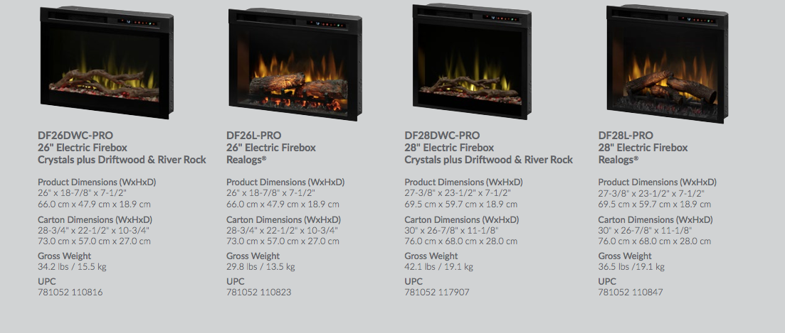 Dimplex 26 Plug In Electric Firebox