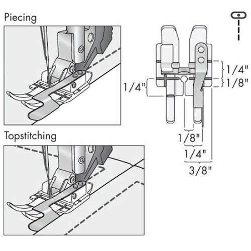 Clear 1/4 Inch Right Guide Foot For IDT System Clear 1/4 Inch Right Guide Foot For IDT System