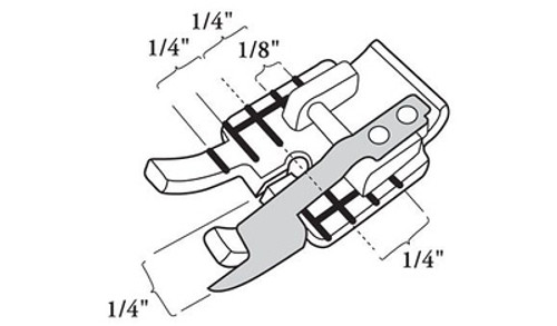 Husqvarna Viking Clear 1/4" Piecing foot with guide Husqvarna Viking Clear 1/4" Piecing foot with guide