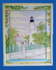 Key West Lighthouse with Hand Painted Matting