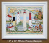 Cape Ann to Plymouth Lighthouses Sea Chart Collage