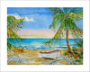 Palm Tree & Boat - Personalize with One to Two Names