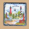  Lighthouses of Florida - 4 Slate Drink Coasters