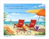 Red Beach Chairs Two (shown name dropped and with sentiment added) copyright Donna Elias