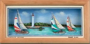 Lighthouse Regatta - 3D Shadow Box Panorama