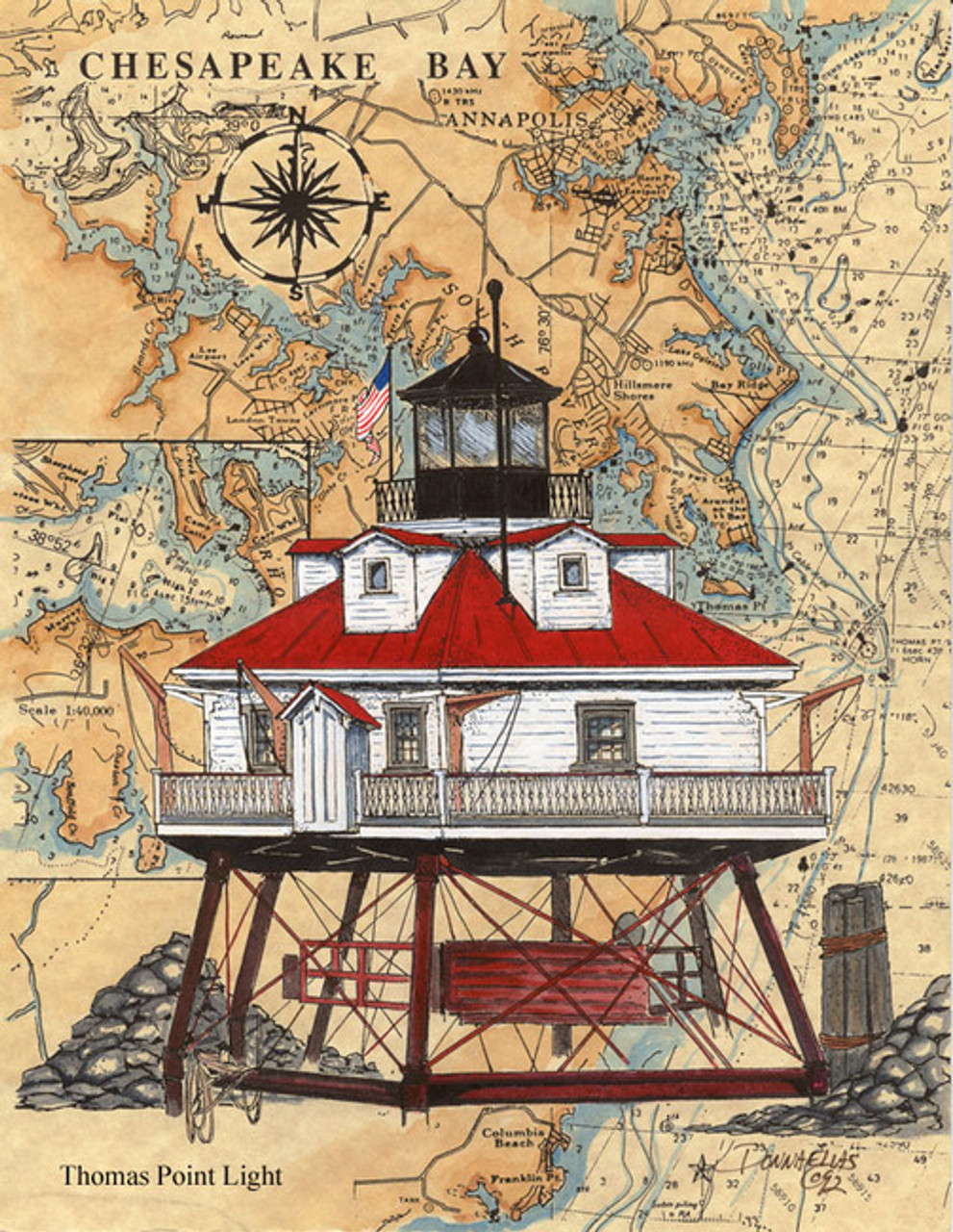 Thomas Point Lighthouse by Donna Elias