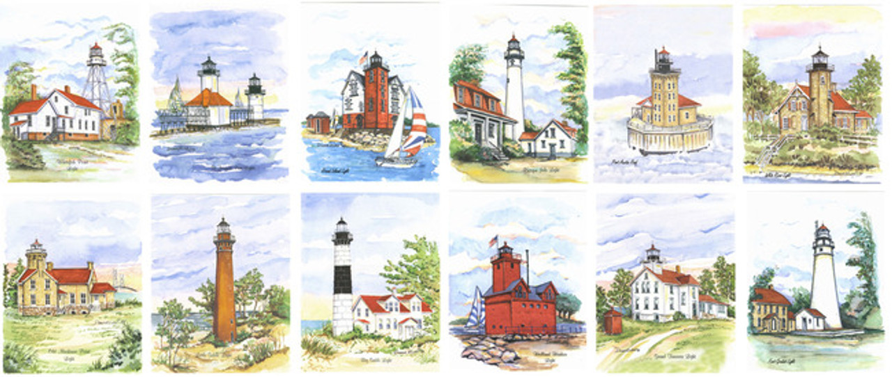 Michigan Lighthouses - 12 Piece Collectors Set