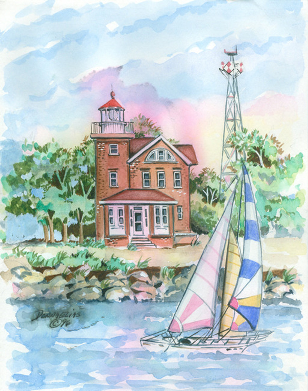 South Bass Island - Maritime Watercolors Original Painting