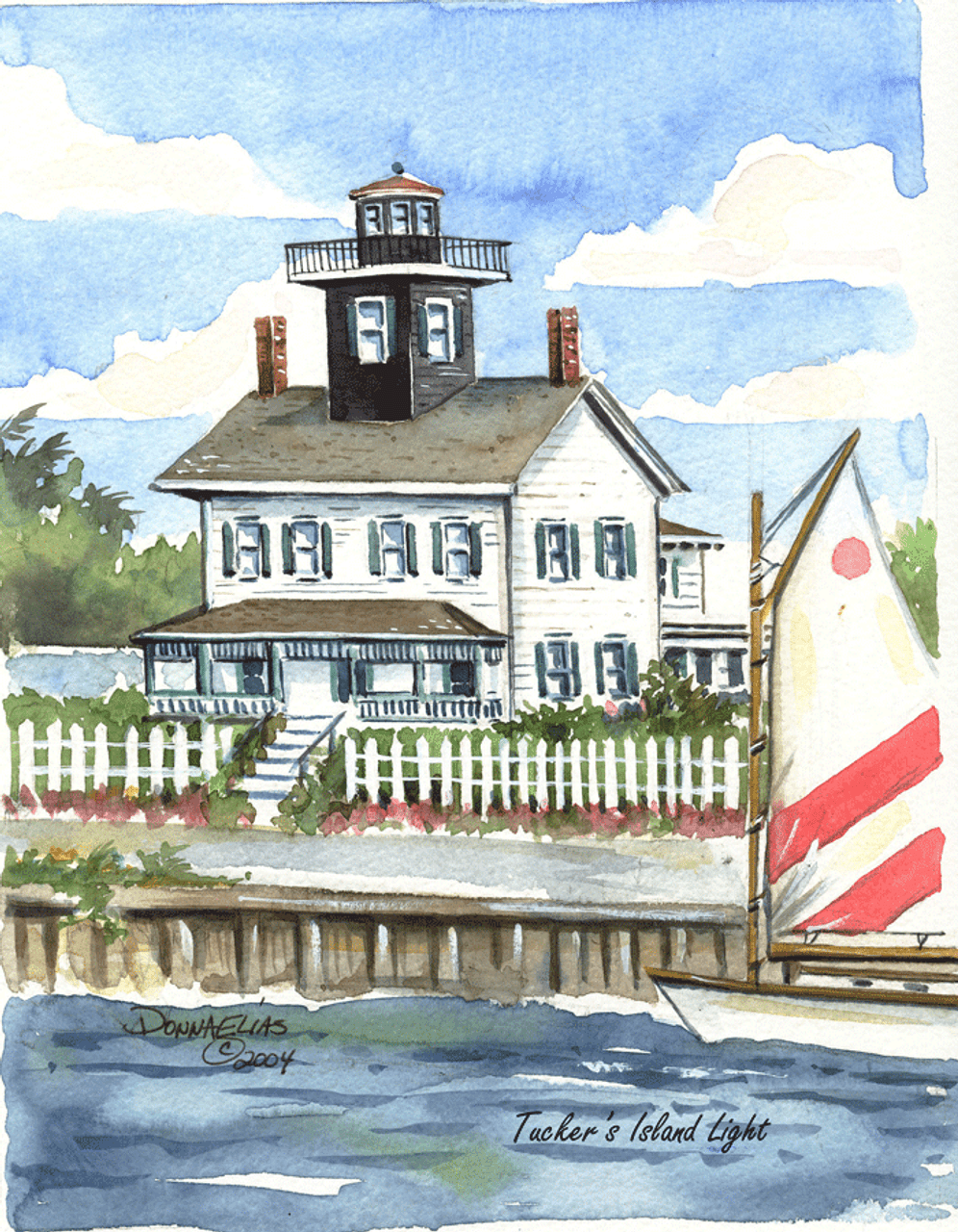 Tucker's Island Lighthouse by Donna Elias.