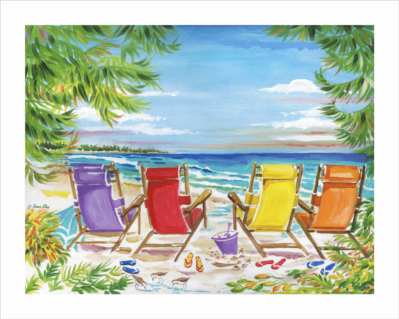 Four Beach Chairs by Donna Elias